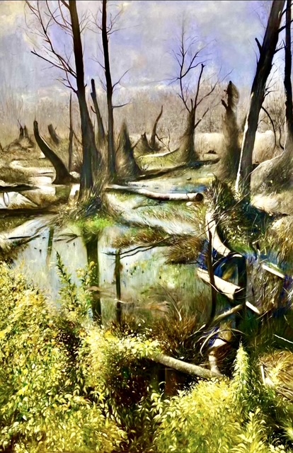 After the Silent World — a series of three paintings: Nooshahr Forest, Avidar Lake, and The Butterfly and the Sky by Mitra M. Darvish