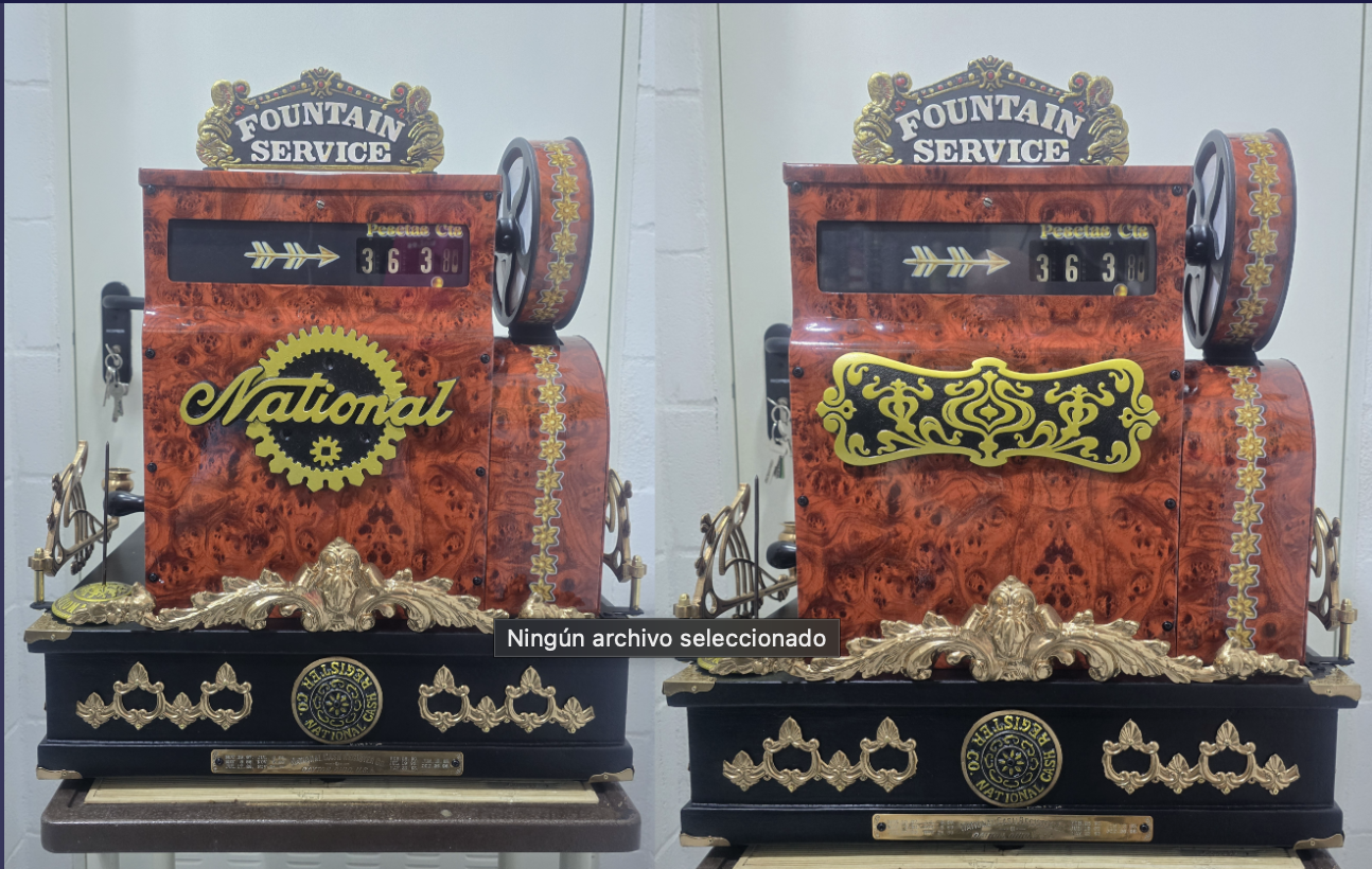 Another view of 1923 National Cash Register – Model 442 "Soda Fountain" Restoration