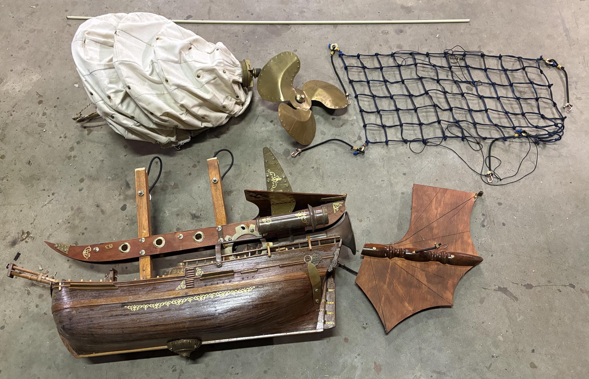 Another view of The Ascending Aeronaut Airship - Portable Kinetic Sculpture